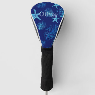 Aqua-blauwgroen blauw zetmeel-koraal-w, aangepast golfheadcover