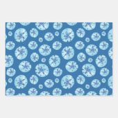 Aqua-blauwgroen blauwe waterverf inpakpapier vel (Voorkant 3)