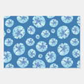 Aqua-blauwgroen blauwe waterverf inpakpapier vel (Voorkant 2)