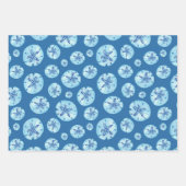 Aqua-blauwgroen blauwe waterverf inpakpapier vel (Voorkant)