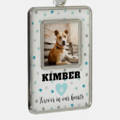 Aqua Blauwgroen Blue Gepersonaliseerd Ornament voo (Rechts)