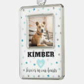 Aqua Blauwgroen Blue Gepersonaliseerd Ornament voo (Links)