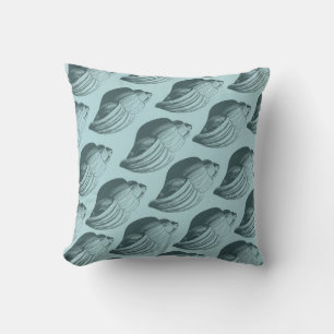 Aqua Blauwgroen Blue Sea Shells Kussen