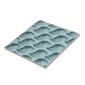 Aqua Blauwgroen Blue Sea Shells Tegeltje (Zijkant)