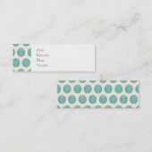  Aqua Blauwgroen Blue Shell Beach Pattern-cadeautj Mini Visitekaartje (Voorkant / Achterkant)