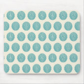  Aqua Blauwgroen Blue Shell Beach Pattern-cadeautj Muismat (Voorkant)