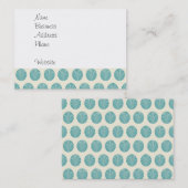  Aqua Blauwgroen Blue Shell Beach Pattern-cadeautj Visitekaartje (Voorkant / Achterkant)