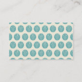 Aqua Blauwgroen Blue Shell Beach Pattern-cadeautj Visitekaartje (Achterkant)