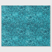 Aqua Blauwgroen Blue Sparkle Cadeaupapier (Vlak)