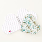 Aqua Blauwgroen Cream Waterverf Tie Dye Abstract Notitieboek (Binnen)