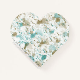 Aqua Blauwgroen Cream Waterverf Tie Dye Abstract Notitieboek