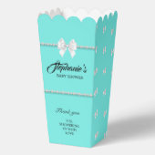 Aqua Blauwgroen Elegant Tiffany Thema Baby shower Bedankdoosjes (Voorkant)