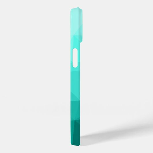 Aqua blauwgroen geometrisch mesh ombre patroon Case-Mate iPhone case (Achterkant / Rechts)