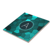 Aqua Blauwgroen Glas in lood Mosaic Tegeltje (Zijkant)