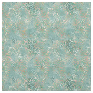 Aqua Blauwgroen Gold Glam Leopard Print Stof