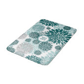 Aqua Blauwgroen grijs ventilator grafisch patroon Badmat (Gekanteld)