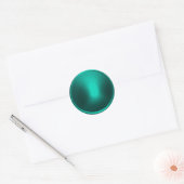 Aqua Blauwgroen Groen Gold Envelope Seal Ronde Sticker (Envelop)