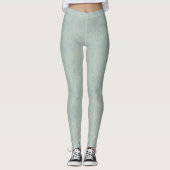 Aqua Blauwgroen Groen Leggings (Voorkant)
