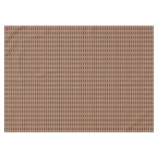 Aqua Blauwgroen Groen Sinaasappel Taupe Beige Trib Tafelkleed (Voorkant (Horizontaal))