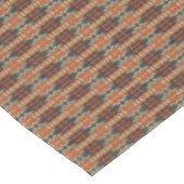 Aqua Blauwgroen Groen Sinaasappel Taupe Beige Trib Tafelkleed (Gekanteld)