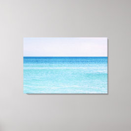 Aqua Blauwgroen lavender Ocean Waves Tropisch stra Canvas Afdruk