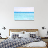 Aqua Blauwgroen lavender Ocean Waves Tropisch stra Canvas Afdruk (Insitu (Slaapkamer))