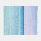 Aqua Blauwgroen lavender Ocean Waves Tropisch stra Fleece Deken (Voorkant (Horizontaal))
