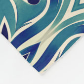 Aqua & Blauwgroen  mediterrane stijl Fleece Deken (Hoek)