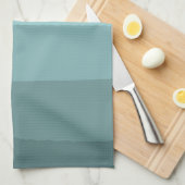 Aqua Blauwgroen Mint Blauw Abstract Stripes Theedoek (Quarter Fold)