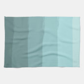 Aqua Blauwgroen Mint Blauw Abstract Stripes Theedoek (Horizontaal)