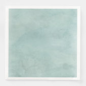 Aqua Blauwgroen Mint Waterverf Textuur Bruiloft Servet (Voorkant)