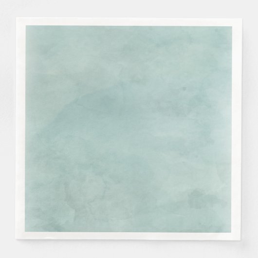Aqua Blauwgroen Mint Waterverf Textuur Bruiloft Servet (Voorkant)