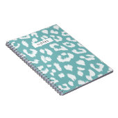 Aqua Blauwgroen Notitieboek voor het afdrukken van (Rechterzijde)