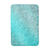 Aqua Blauwgroen Ocean Glitter #1 Badmat (Voorkant Verticaal)