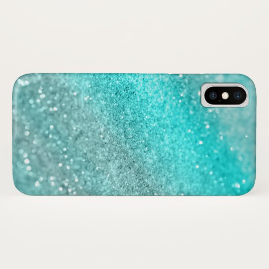 Aqua Blauwgroen Ocean Glitter #1 Case-Mate iPhone Case (Achterkant (horizontaal))