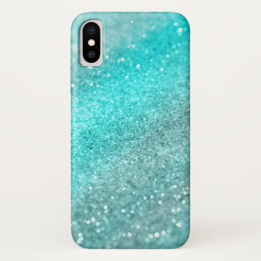 Aqua Blauwgroen Ocean Glitter #1 Case-Mate iPhone Case (Achterkant)