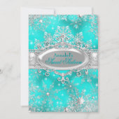 Aqua Blauwgroen Princess Winter Wonderland Sweet 1 Kaart (Voorkant)