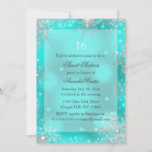 Aqua Blauwgroen Princess Winter Wonderland Sweet 1 Kaart (Achterkant)