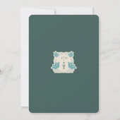 Aqua Blauwgroen Roze Art Nouveau-Deco Fusion Vinta Kaart (Achterkant)