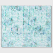 Aqua Blauwgroen Snake Print Cadeaupapier (Vlak)
