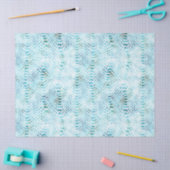 Aqua Blauwgroen Snake Print Tissuepapier (Craft)
