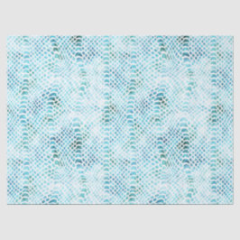 Aqua Blauwgroen Snake Print Tissuepapier