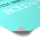 Aqua Blauwgroen Tiffany Thema Party Welkomstbord Poster (Hoek)