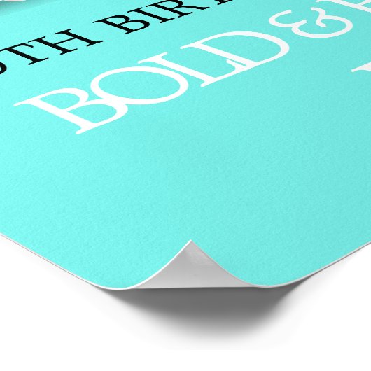 Aqua Blauwgroen Tiffany Thema Party Welkomstbord Poster (Hoek)