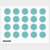Aqua, Blauwgroen trouwenvelop afdichtingen, labels (Vel)