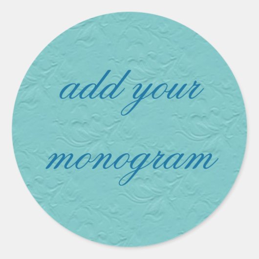 Aqua, Blauwgroen trouwenvelop afdichtingen, labels (Voorkant)