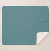 Aqua - Blauwgroen - Turquoise - Blauw-Groen Solid Sherpa Deken (Voorkant (horizontaal))