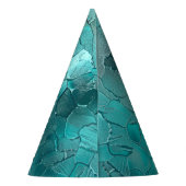 Aqua Blauwgroen Turquoise Glam Feesthoedjes (Achterkant)