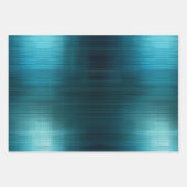 Aqua Blauwgroen Turquoise Glam Inpakpapier Vel (Voorkant 2)