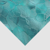 Aqua Blauwgroen Turquoise Glam Tissuepapier (Detail)